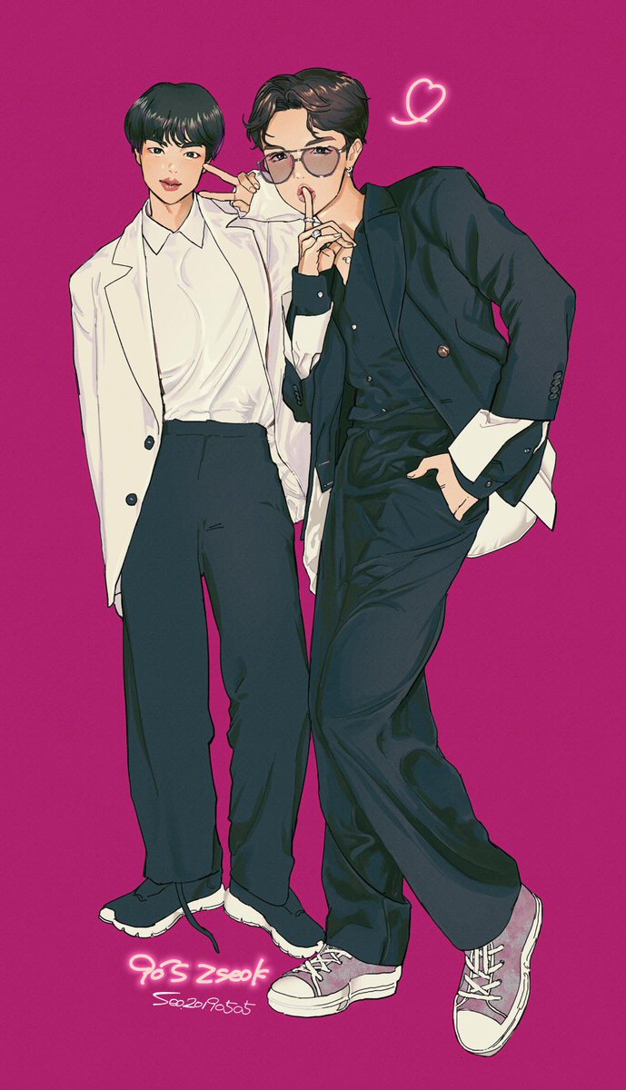 90's💋♥️

#JIN #JHope #btsfanart  #BTS <a href="/BTS_twt/">방탄소년단</a>