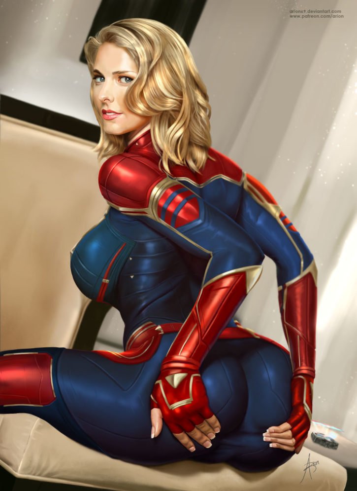 NerdPorn.sexy on Twitter: "Captain Marvel's Cheeks Marvel Rule 34 by Arion69 - ht...