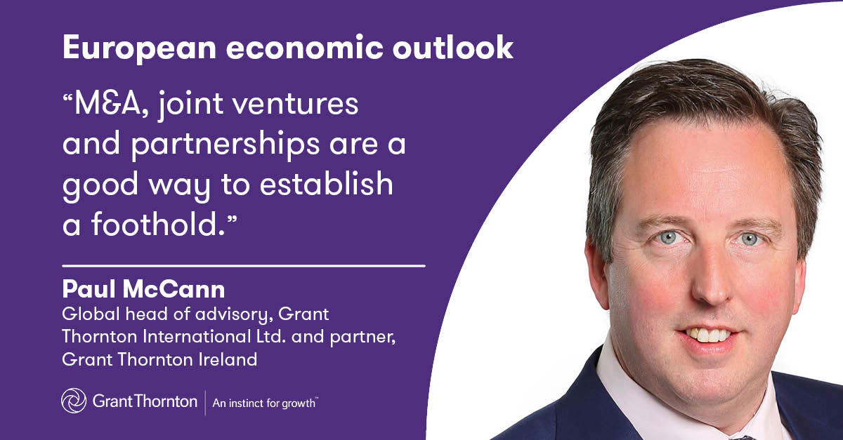 Expanding internationally could help European businesses thrive amid uncertainty, explains global head of advisory <a href="/paulmccannire/">Paul McCann</a>. Read more about the possibilities for your business grnt.tn/in
