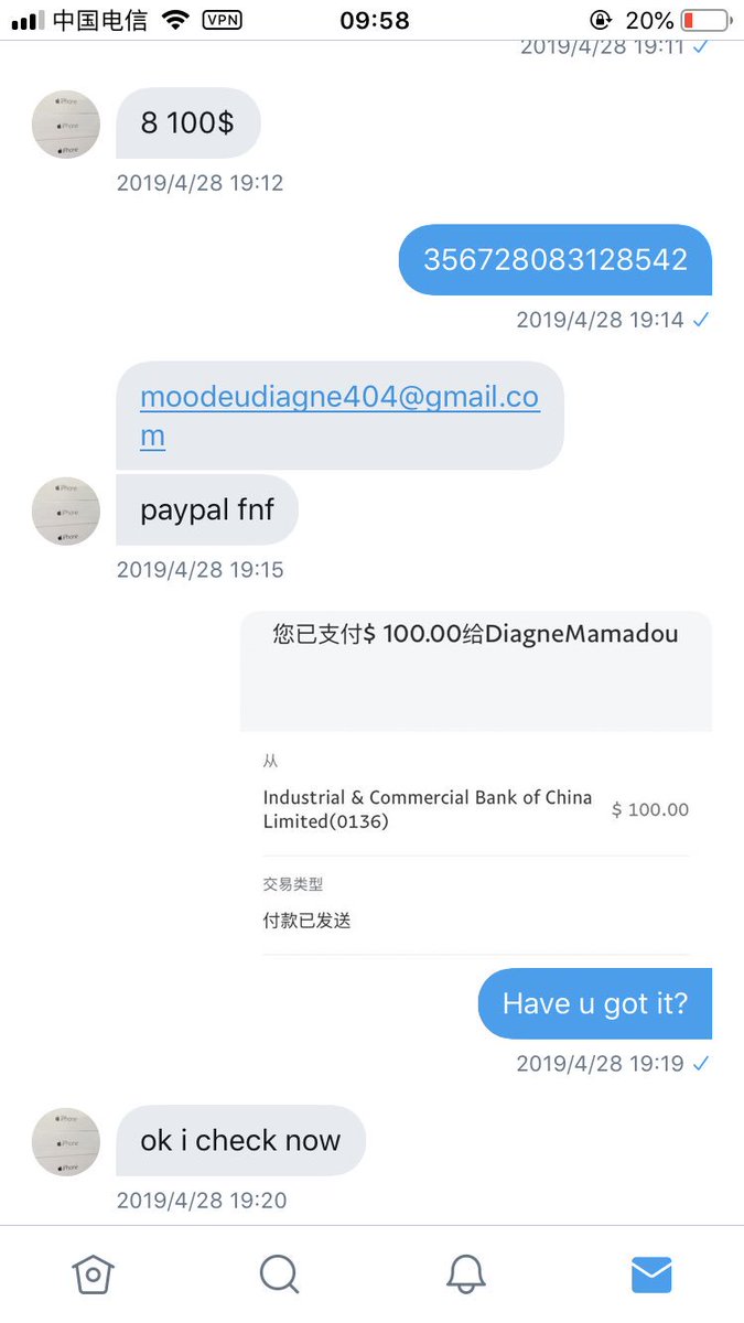 Faker$$$$!!!!Every one pay attention !!!  I pay him money and he didn’t unlock my phone! F. U. C. K. 中国的朋友们千万别上当！wechat ID微信，faker Twitter ID @S9cr133ource9_D ， welcome everyone to retwitter this guy,and stop him keeping cheating!!!!