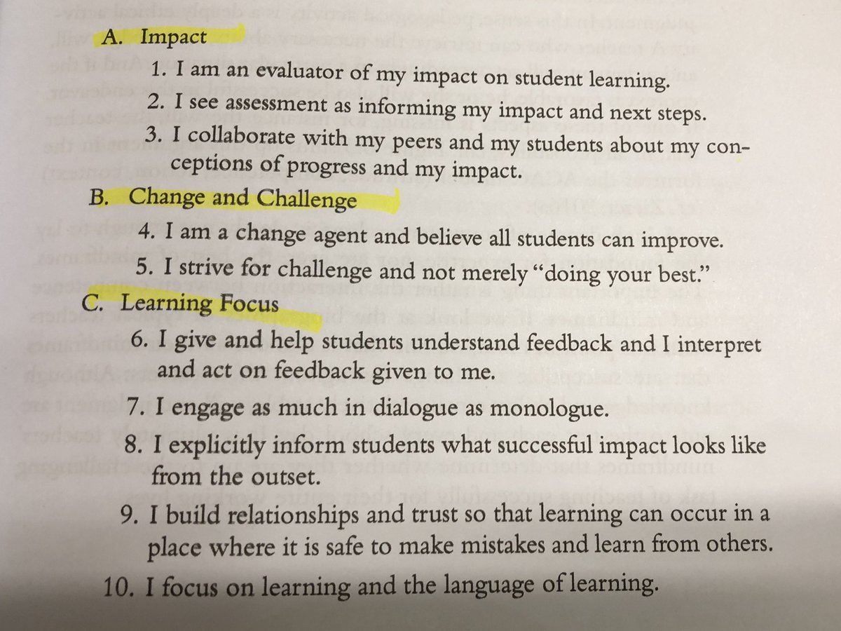 Sunday morning arena reading of the Ten Mindframes for Visible Learning; what we do as educators in the classroom matters! “This thinking is based on passion and enthusiasm to have an impact on students”. How many of these mindframes can you relate to? <a href="/TVDSB/">Thames Valley DSB</a>