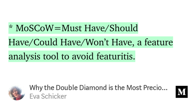 Venio's tweet photo. FEATURITIS - my word of the day! Thanks to Eva Schicker: "Why the Double Diamond is the Most Precious Diagram in UX Design" - Eva Schicker https://t.co/y4GjKV8Igh https://t.co/frnDBvqGVm