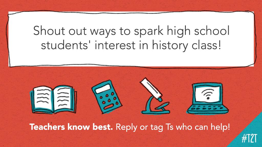 How do you keep Ss engaged in history class? Share resources and strategies with the Ts of @OVHSHistoryDept! #historyteacher #HSchat #SSchat #historychat