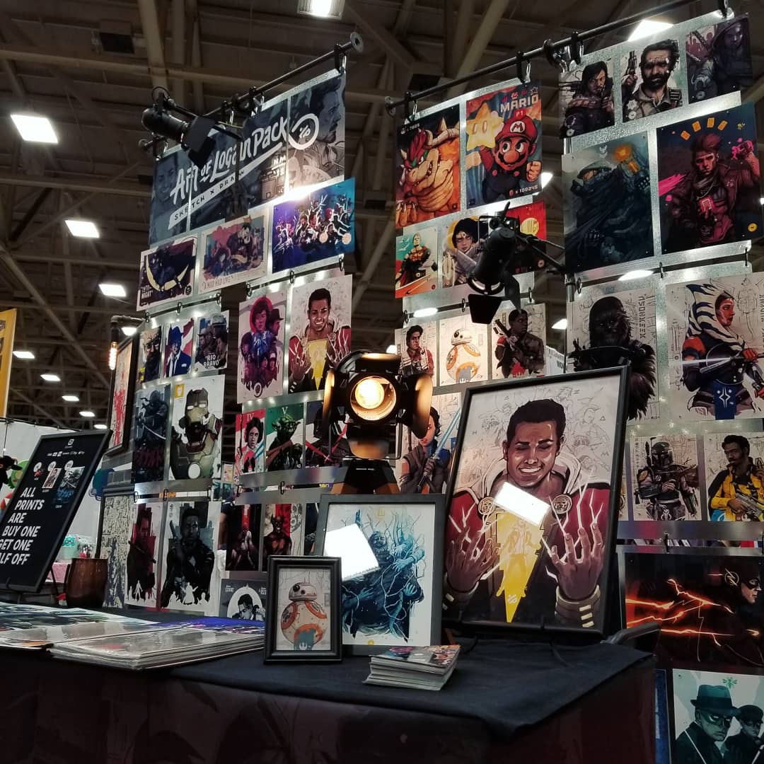 ARTofLOGANPACK's tweet photo. Set up yet again for year six of @fanexpodallas
Hope to see you here!
#fanexpodallas #fanexpo #dallastx #dallascomiccon #shazam #starwarsart #gameofthrones #avengersendgame #marvelheroes #art #loganpack #artofloganpack https://t.co/jxrcSKpIax