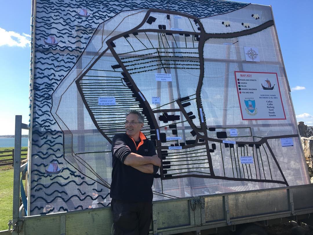 TheRosTapestry's tweet photo. the 850th anniversary of the Norman Conquest  May 1169, three single-masted longships beached at Bannow Bay, County Wexford. They had sailed from Milfordhaven Wales, on board were Normans, Welshmen and Flemings. Our Tapestry Arrogant Trespass shows the Norman Landing at Bannow https://t.co/sLUOsIv4wf