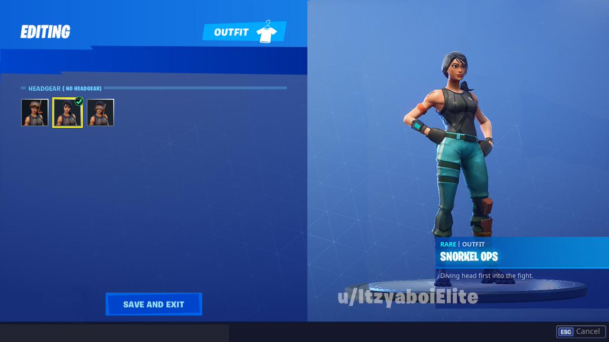 FNConcepts's tweet image. Different Snorkel Ops style Concept!#Fortnite

(by U/itzyaboiElite)