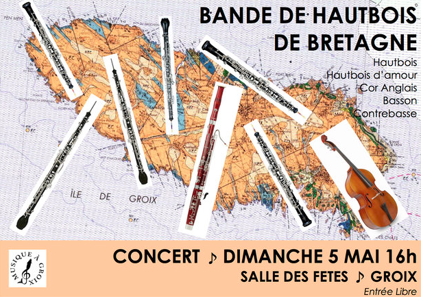 Nous avons le plaisir d’accueillir la Bande de #Hautbois de #Bretagne pour un #concert exceptionnel, ce
dimanche 5 mai 2019 - 16h,
Salle des fêtes de #Groix.
Venez nombreux !
musiqueagroix.com
#musiqueagroix #musique #iledegroix #morbihan