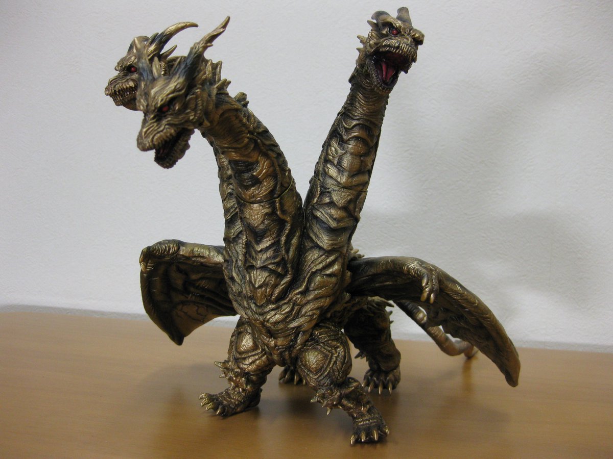 カイザーギドラ　リペイント ゴジラ怪獣ソフビ カイザーギドラ リペイント完成品 Yahoo