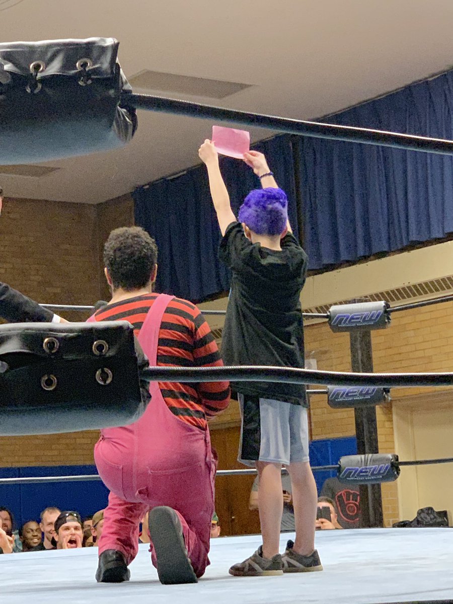 gorjessmoments's tweet image. If anyone has additional video / photos of Rylan from @newwrestling1 last night from the front side - please please send them my way! Thank you! 💜 #SpringSlam #NortheastWrestling