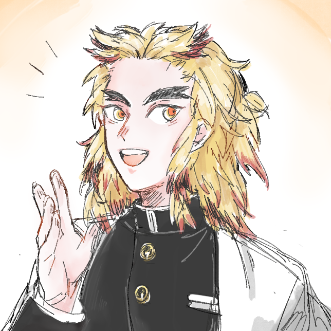⚡️あそう三郎さんがTwitterに投稿した煉獄杏寿郎(鬼滅の刃)のイラスト。