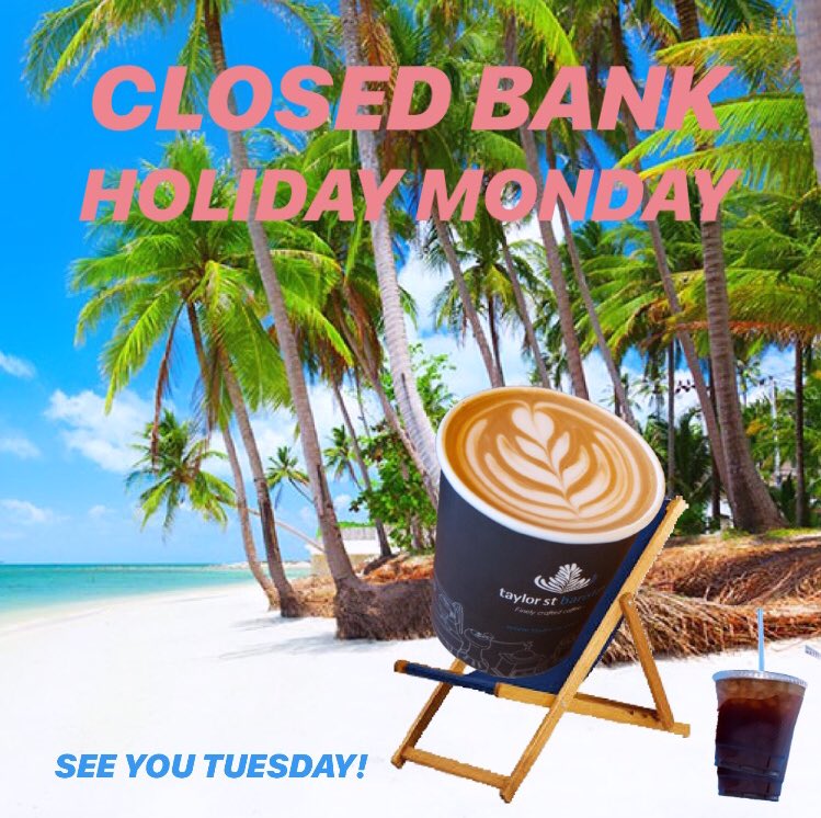 just a reminder that we are closed tomorrow for bank holiday! Hope you enjoy your day off. We’ll see you Tuesday!

#banklolz
