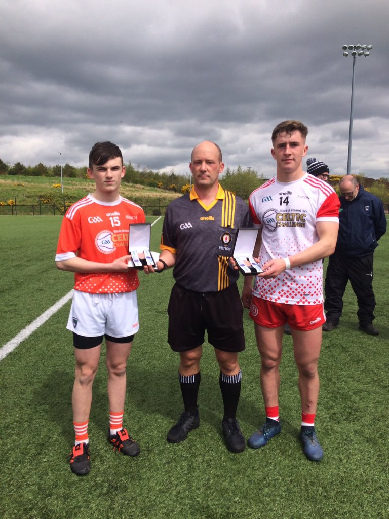 HurlingU17's tweet photo. Best and fairest 
Armagh Ronan Davidson
Tyrone Cian Ferguson https://t.co/HiWcnmkWvc