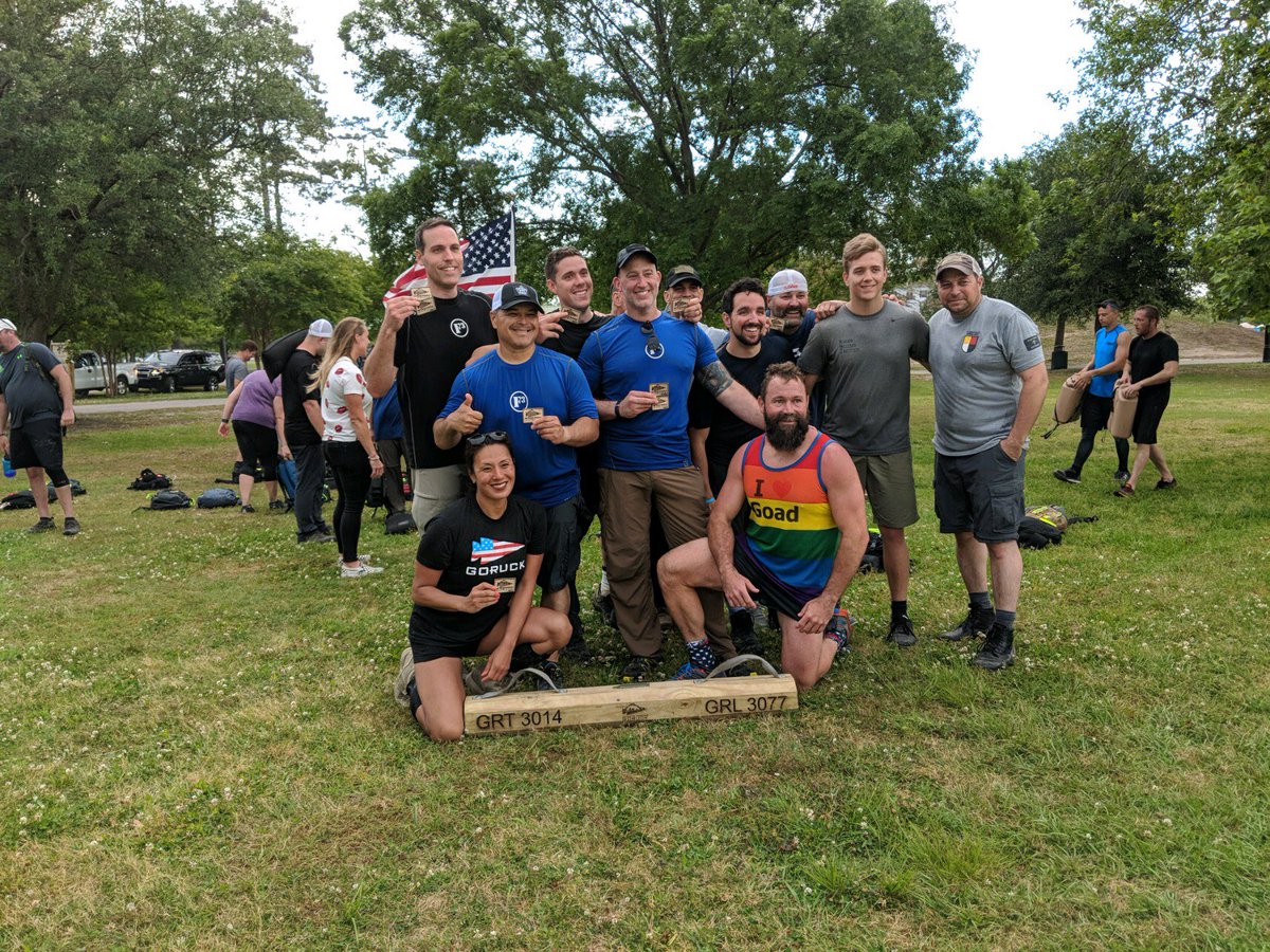 MattRHarris's tweet photo. The same @F3GrandStrand #WaveRucker dudes came back for the Sat afternoon matinee ... completing the @GORUCK Light &amp; had a ball at the beach! 🏖 

#ruckup #ruckyeah #BattleofBaghdad #patchearned #class3077 https://t.co/3quwG55Cqc