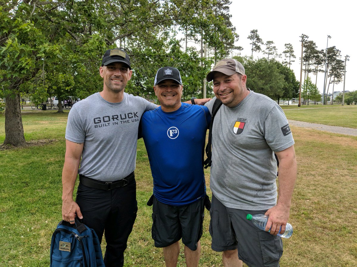 MattRHarris's tweet photo. The same @F3GrandStrand #WaveRucker dudes came back for the Sat afternoon matinee ... completing the @GORUCK Light &amp; had a ball at the beach! 🏖 

#ruckup #ruckyeah #BattleofBaghdad #patchearned #class3077 https://t.co/3quwG55Cqc