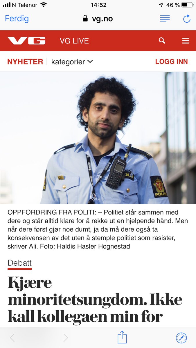 Salah blitt politi?
