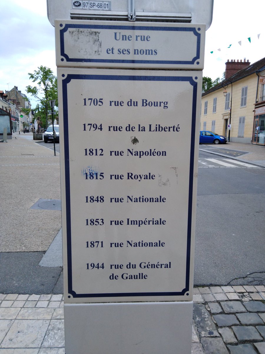 Politique des noms de rue : l'exemple de la rue principale de Rambouillet.