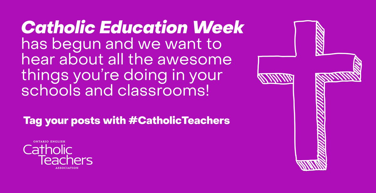 Here's to a joyful #CatholicEducationWeek😊 We're looking forward to seeing your posts! #CatholicTeachers #onted #lessonsforlife
