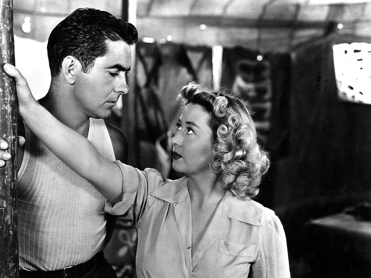 tcm's tweet image. Remembering Tyrone Power on his birthday, here with Joan Blondell in NIGHTMARE ALLEY ('47)