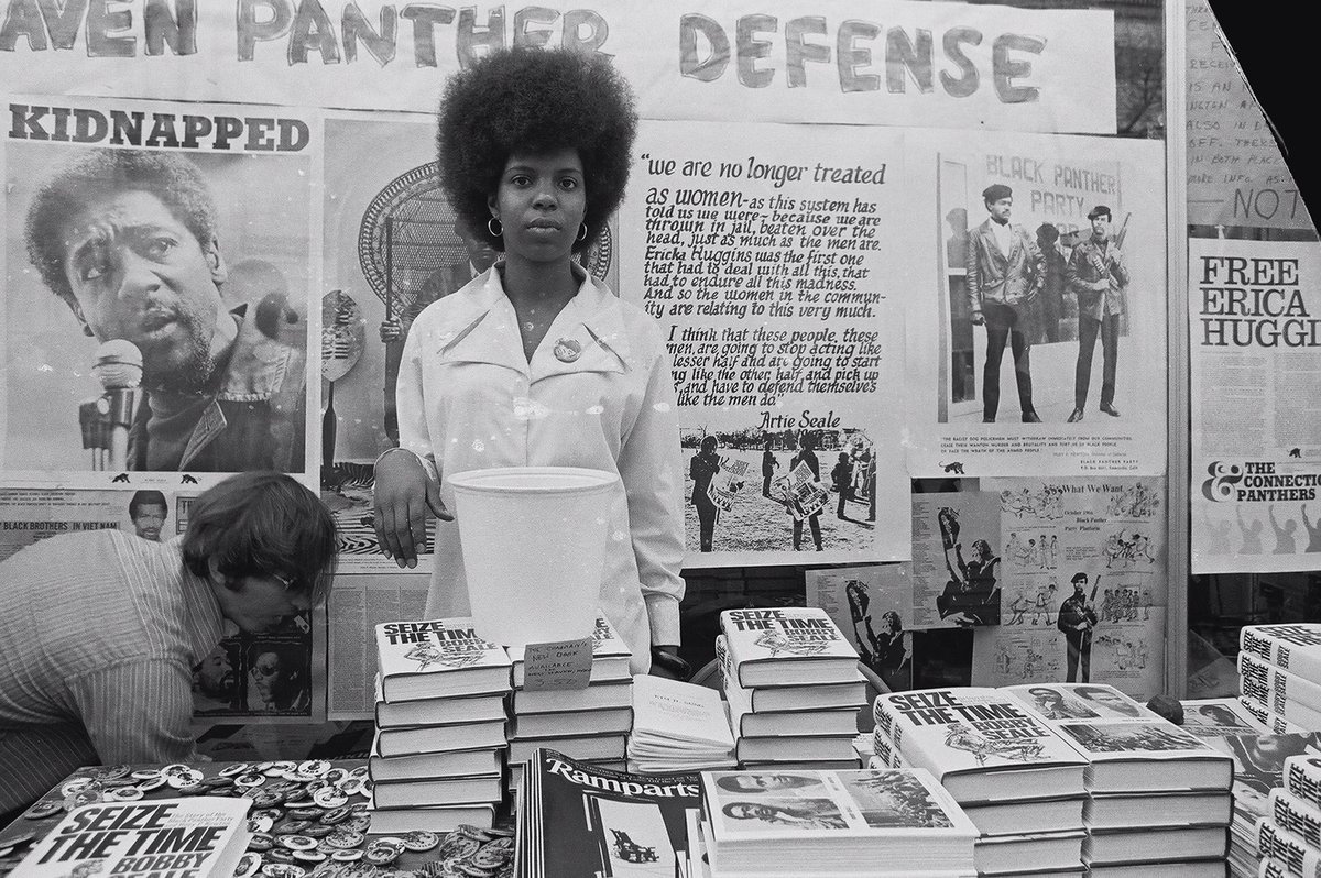 By the early 1970s, well over half of the members of the Black Panther Party were women, although Elaine Brown (the first female chair of the organisation) quit in 1977 in protest at what she called its sexism and patriarchy.  #blackpanther  #resistance  #feminism  #femaleagency