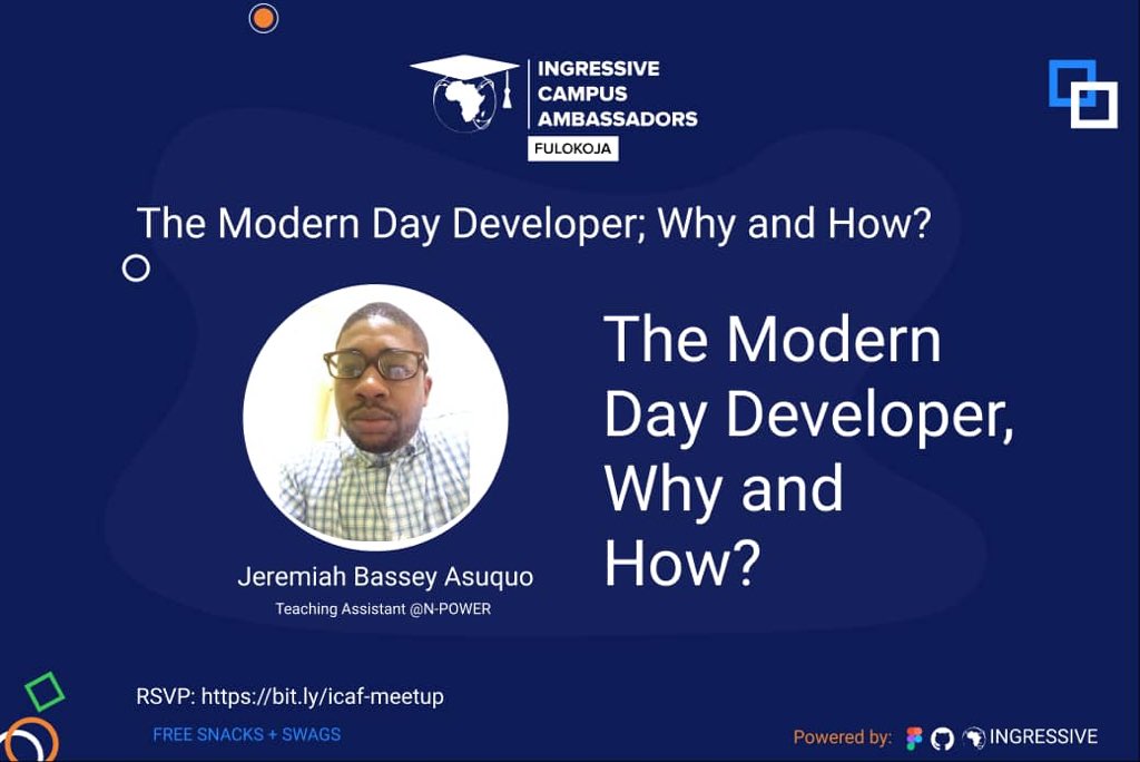 jerry_asuquo's tweet photo. I will be speaking @ICAFulokoja Meetup...It's gonna be wow.
@_Ingressive_
#9thofMay
#ICAFulokoja
#IWillBeSpeaking
#ModernDayTech https://t.co/QNm0OeqHLn