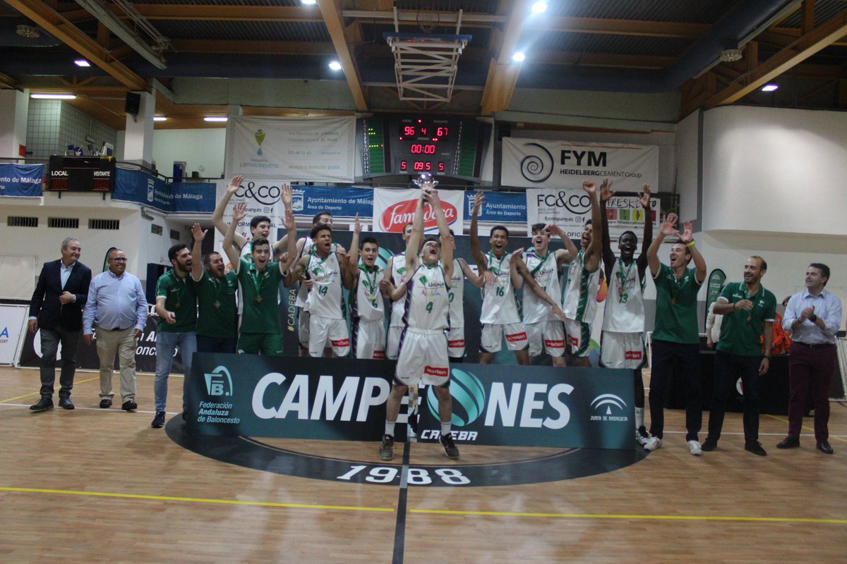 FAB_Malaga's tweet photo. Unicaja Andalucía oro y el CB El Palo Fym bronce en el Campeonato de Andalucía de Clubes Cadete Masculino #CADEBACM19 👏 https://t.co/hAWvOxWcky https://t.co/xKC7suJFpn