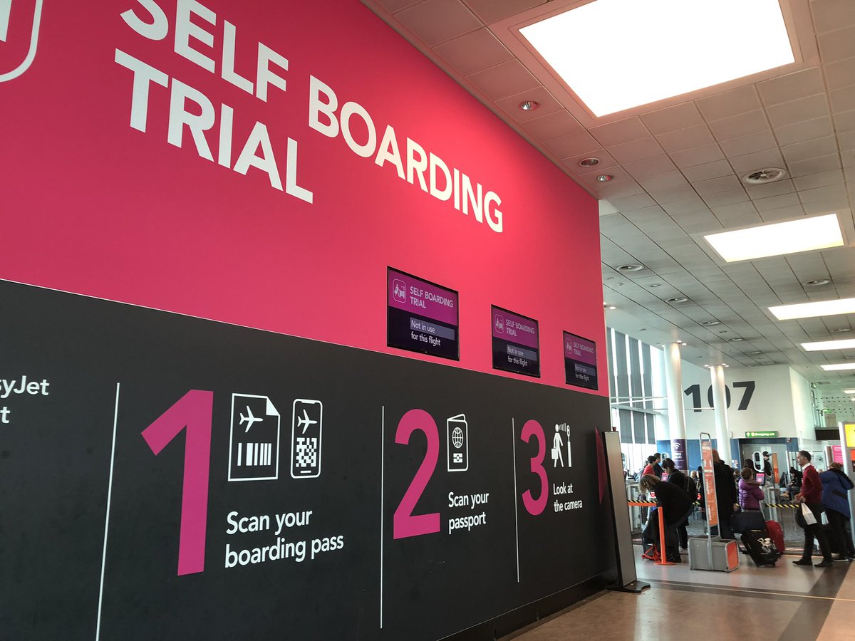 Selfboarding = face reco + digital pass