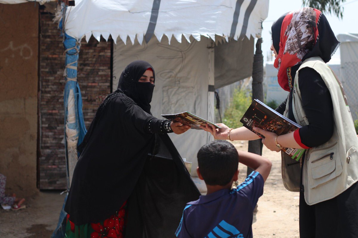 nasalmosul's tweet photo. Two days ago we entered Hamam al-Alill IDP camp south of #Mosul and distributed the 8th edition of Humans of Mosul magazine. https://t.co/rRf3LRBPaL