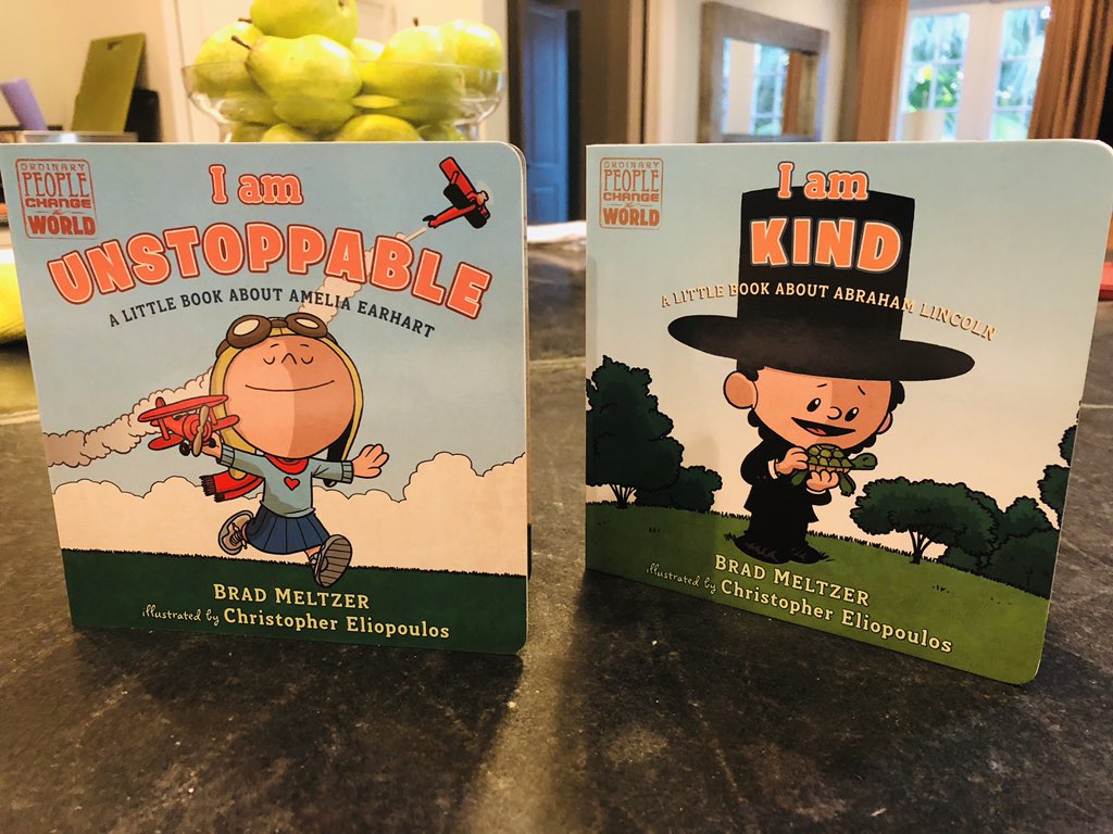 First copies of our new baby board books arrived! Want a free copy? Retweet this post and I’ll pick one of you at random and send them to you. For realz (with a z so it’s cooler). 
Coming May 14. 
Preorder here: bradmeltzer.com/TV-Kids-and-Mo…