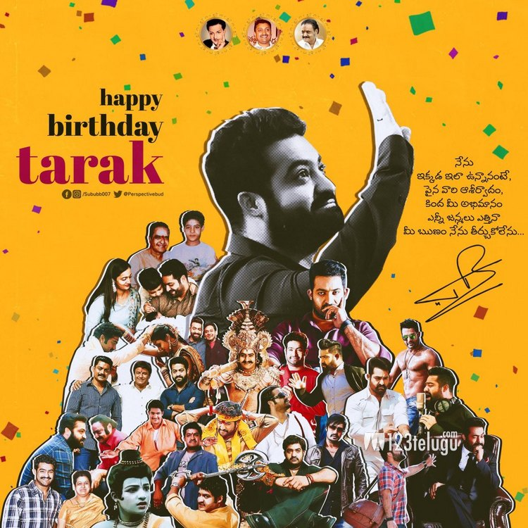 123telugu's tweet photo. Wishing the matinee idol of the masses and an inspiration to millions @tarak9999 a very happy birthday. All the best for your future endeavors, sir 💐

#RRR #HappyBirthdayNTR #HappybirthdayTarak  #NTR36thBday https://t.co/feqn1NdFkH