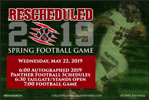 Calling all @CHHS_FOOTBALL Alumni @CrosbyMaxx @KevonAhmad1 @COACHTANK36 @cponder7 @DreamChaseNate @jcrouch15 @rducros27 @carson_cramer @DrewIrion @DeuceNisbet42 @caleb_murphy6 @codythomas_12 @jaggerlaroe @chris_new_ @TheDylanFrancis if you’re in town come to the Spring Game!
