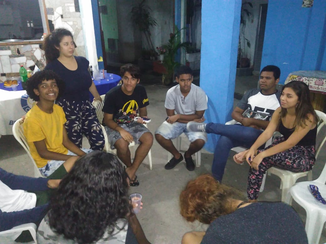 BrazInteract's tweet image. Reunião de hoje, com novos integrantes, com palestra sobre o que é o interact e cargos ☸️💙