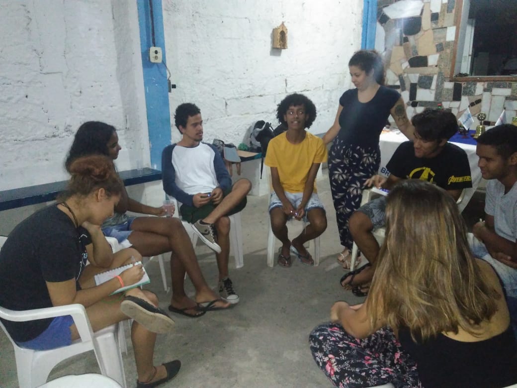 BrazInteract's tweet image. Reunião de hoje, com novos integrantes, com palestra sobre o que é o interact e cargos ☸️💙