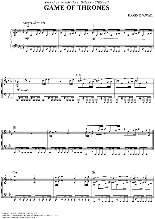 1SheetMusicNow's tweet photo. Who will sit on the Iron Throne? ⚔️ #GameOfThronesFinale https://t.co/hE384NXllL https://t.co/zIF5x9IojT