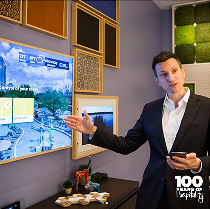 From the first guest room TV in 1947 to today's mobile-centric Connected Room TVs, swipe to see how our #technology has evolved in the last 100 years. #Hilton100 @hiltonnewsroom <a href="/Hilton/">Hilton</a> @Hiltonhonors