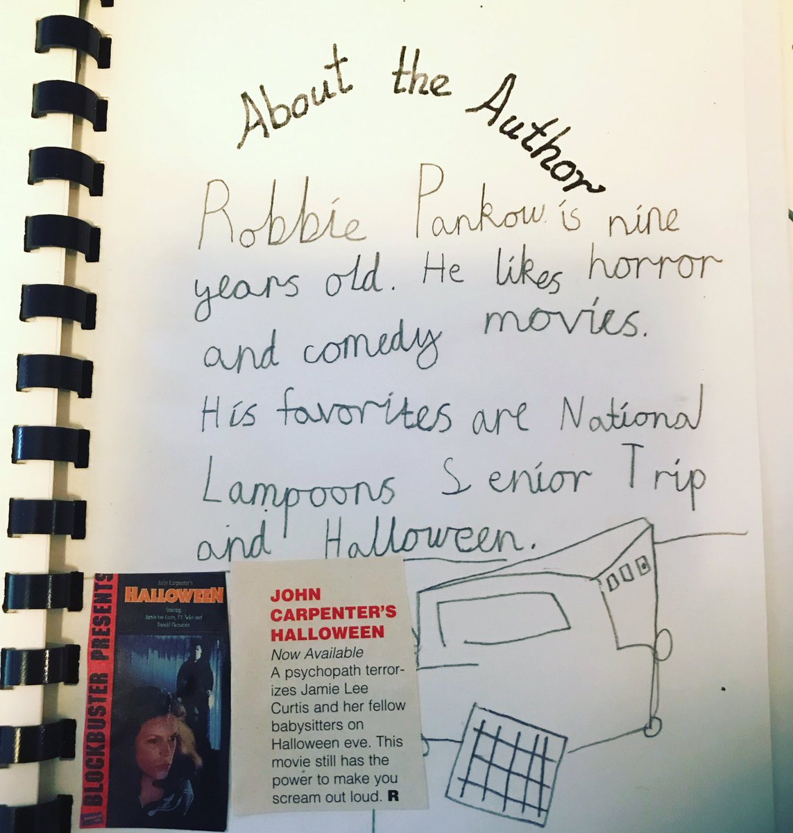 RobbiePankow's tweet photo. Glad to see that at 9 years I was already calling Halloween one of my favorite movies. Unfortunately I can’t say the same about National Lampoons Senior Trip. https://t.co/ofeEYiLhj2