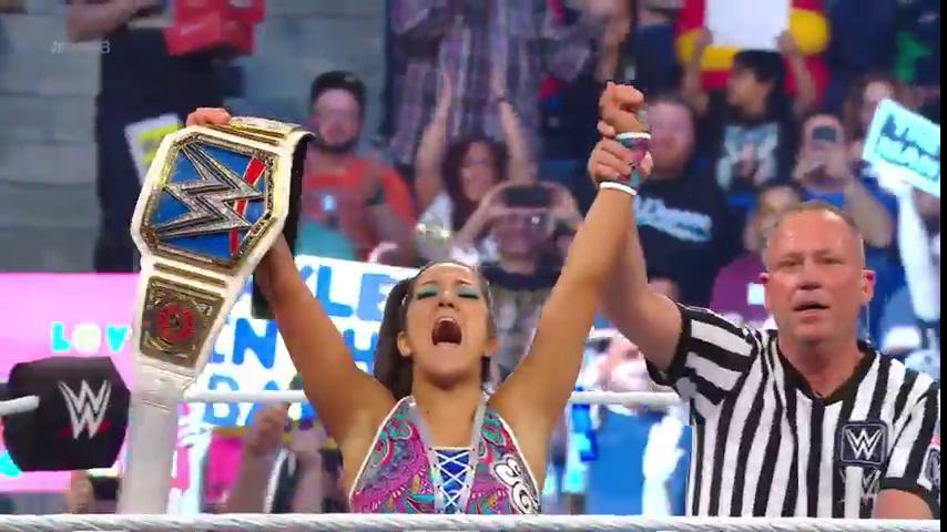 Ms. #MITB NO MORE...because @itsBayleyWWE is your NEWWWW #SDLive #WomensChampion!