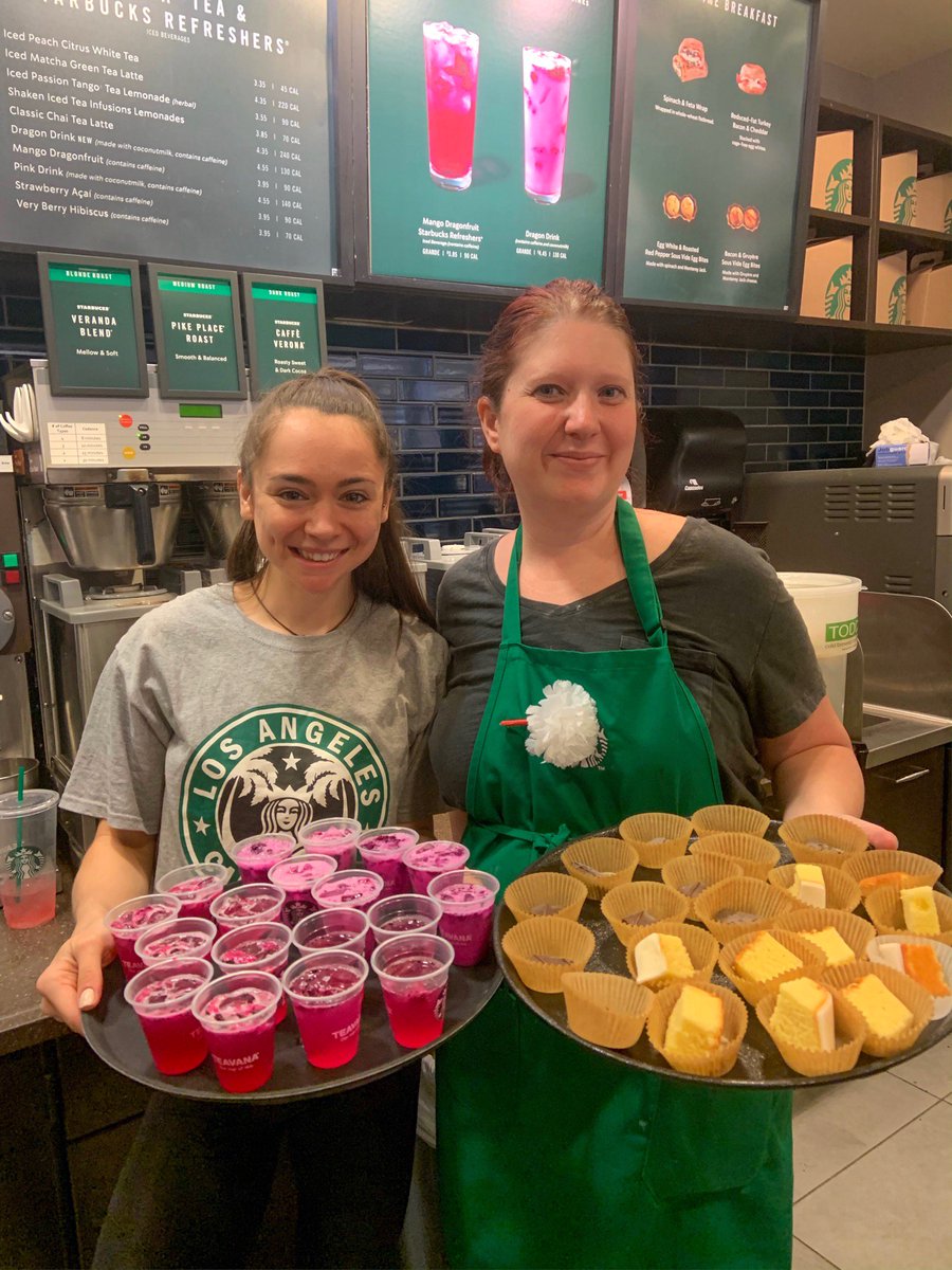 Sampling Sunday!  Letting the guests try Dragon drinks and Refreshers and some of our snacks! #T1467