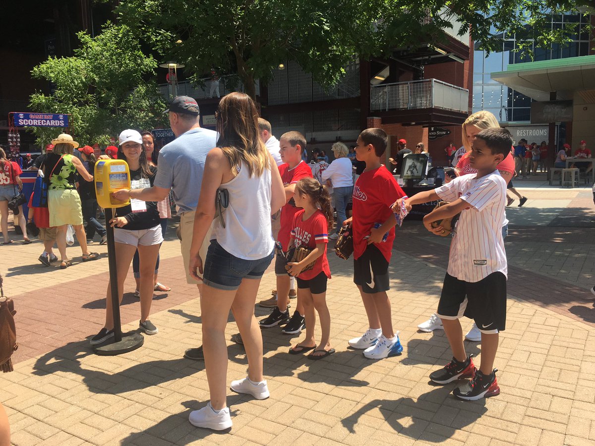MrsMaxwellLM's tweet photo. Promoting the @Phillies sunscreen dispensers! Make sure you use them next time you are at @citizensbank park for a game. #staysunsmart #reapply #sunscreen #lmhssamclub @LMTSD @LMTSD_LMHS @RDKMELANOMA https://t.co/aapExHeOyY