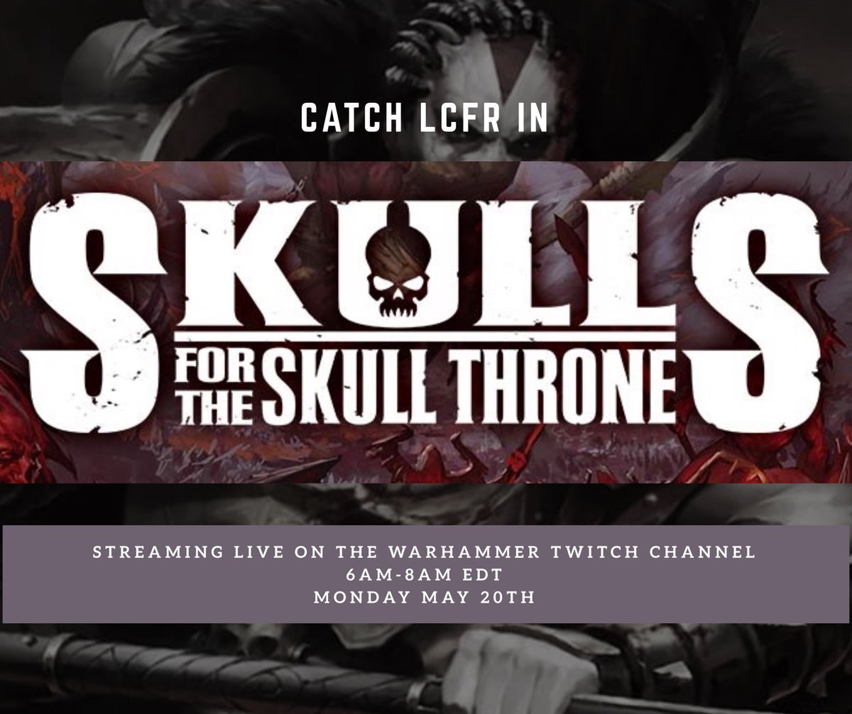 LCFR18's tweet photo. You haven’t heard the last of me this weekend. I’ll be streaming LIVE on the warhammer twitch channel tomorrow morning! Catch me running the new alt art Angron deck and more as I spill blood for the Gods @HorusLegions #skullsfortheskullthrone #horusheresy https://t.co/CvncwUz8lw