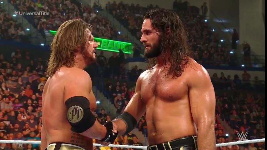 Image result for styles vs rollins mitb