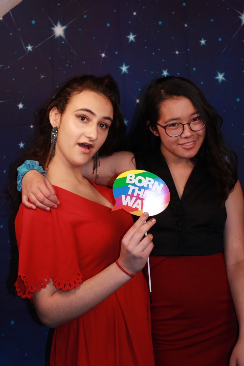 Queer womxn of color 
#TakeBackTheProm !

Being Colombian 🇨🇴 & gay is hard, there is a lot of stigma in hispanic culture about being queer. Lgbt people face a lot of violence in my family’s home country.

Despite it all, last night I danced at #prom proudly with my gf!

#Prom2019