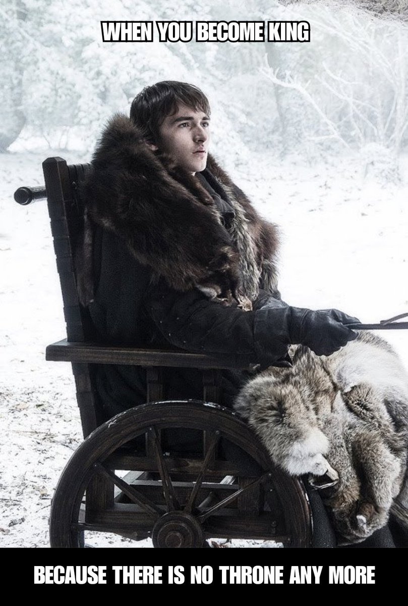 subtlycrude's tweet photo. Bring your own chair???? #BYOC
#GameOfThronesFinale #GOTFinale #GameOfThrones #GOT #BranStark #IronThrone #BranTheBroken https://t.co/RDSPFmZpHr