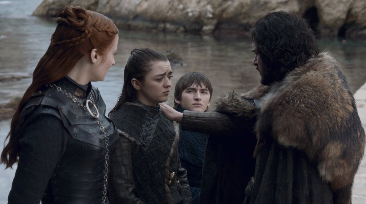 binge_mode's tweet photo. WE'RE GOING TO MISS YOU, STARK FAMILY.  

Your parents would be proud. #GameOfThrones 

😭😭😭😭😭😭😭 https://t.co/n0boe6e3cD