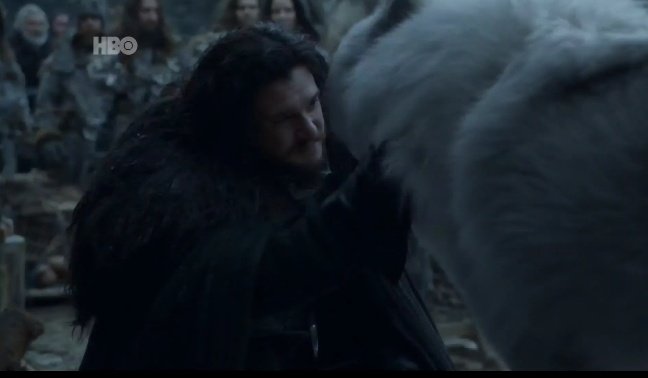 aravisworld's tweet photo. Esta escena entre Jon y Ghost es todo lo que quería. Gracias por este pequeño pero preciado momento en todo este desastre. #GameOfThronesFinale https://t.co/0IYH8RC9dh