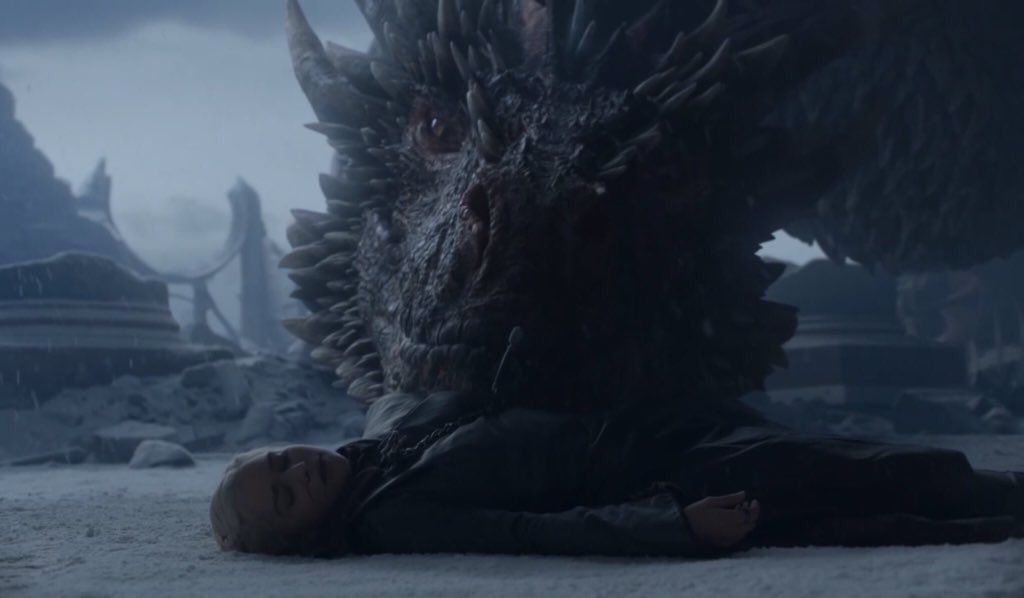 NYGFAN980's tweet photo. Drogon really suffered the most. He lost both of his brothers and now his mother. No dragon should have to go through this #GameofThrones #GameOfThronesFinale https://t.co/Wai0YDjwhU