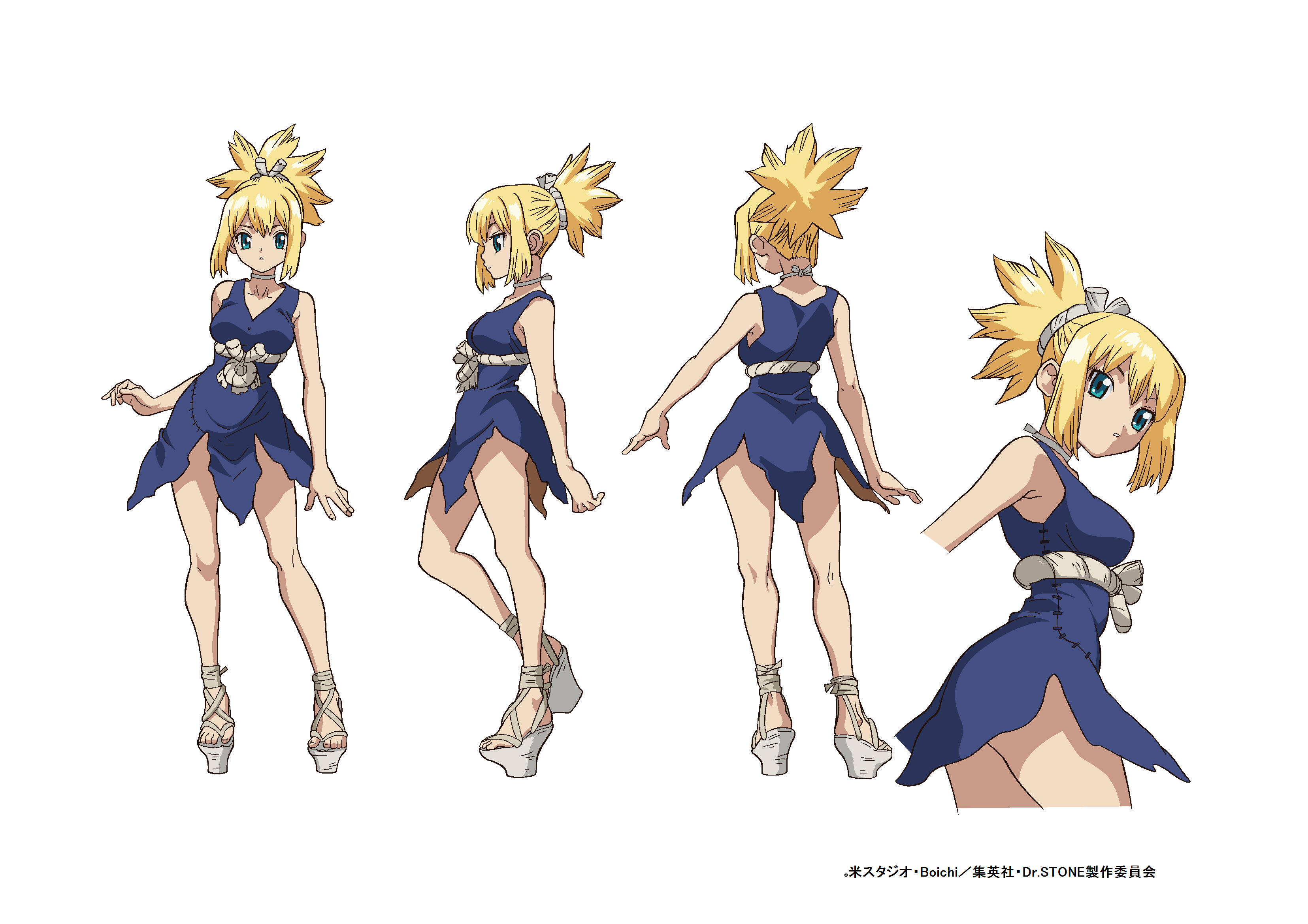 アニメ Dr Stone 公式 テレビスペシャル 第3期放送決定 コハク Cv 沼倉愛美 の設定画はこちら キャラクターデザイン コメント コハクは格好良い表情やアクションなど描いていて楽しいです 原作のシルエットなど気をつけています 設定では