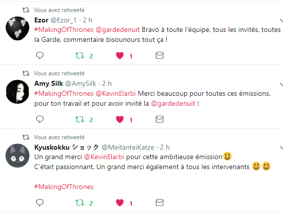 KevinElarbi's tweet photo. Et ainsi se termine ma garde - Merci à @historiamag - @philomag - @VBattaggion -  @Virginie_Girod -  @AudreyPulvar - @CapPopcorn - @ThomasGoldberg2 - @TerryLTAM - #BenoitMichel - @tancora - #AnaïsDelva - @AlexandreLETREN et @gardedenuit #MakingOfThrones #OCSGoT @vlmedia_ https://t.co/mXLasbrUiQ