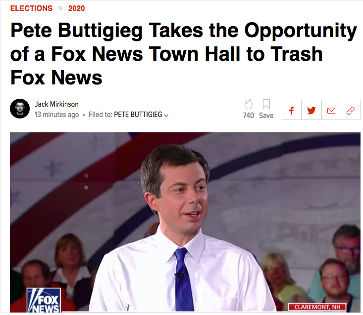 TeamButtigieg's tweet photo. Going in the lion's den and whacking the lion 😎 (h/t @GaetaThe) https://t.co/P14wYAE3wm
