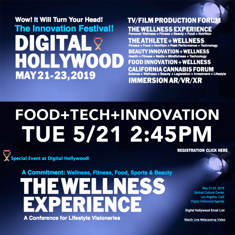 djwhelan's tweet photo. Excited to brainstorm the future of food with my awesome @DigitalHwood #DigitalHollywood panel on Tuesday at the @Skirball_LA. Join us as we discuss #soup, #pleganism, #smartfridges, #retailecosystems, and #fishfishfish. Register here: https://t.co/X3Kgl6FSdR https://t.co/CunoK6Pzl6