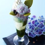 美しすぎる紫陽花パフェに思わず目を奪われる!食べるのが勿体ない!